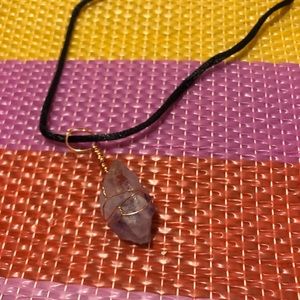amethyst wire wrap necklaces